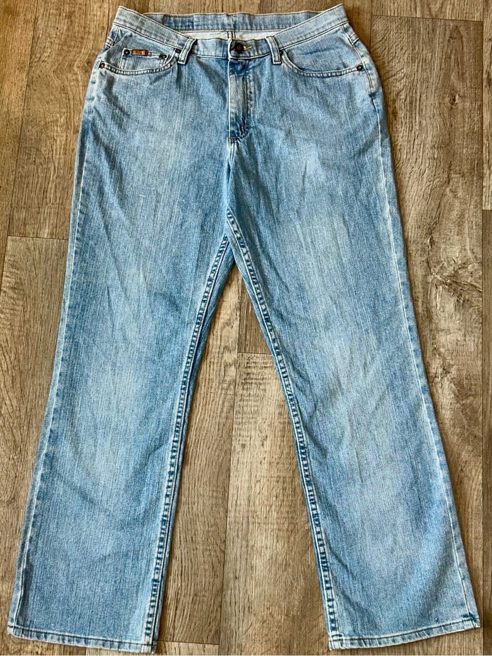 Vintage Riders by Lee Blue Jeans High Rise Straight Leg Light Wash size 14
